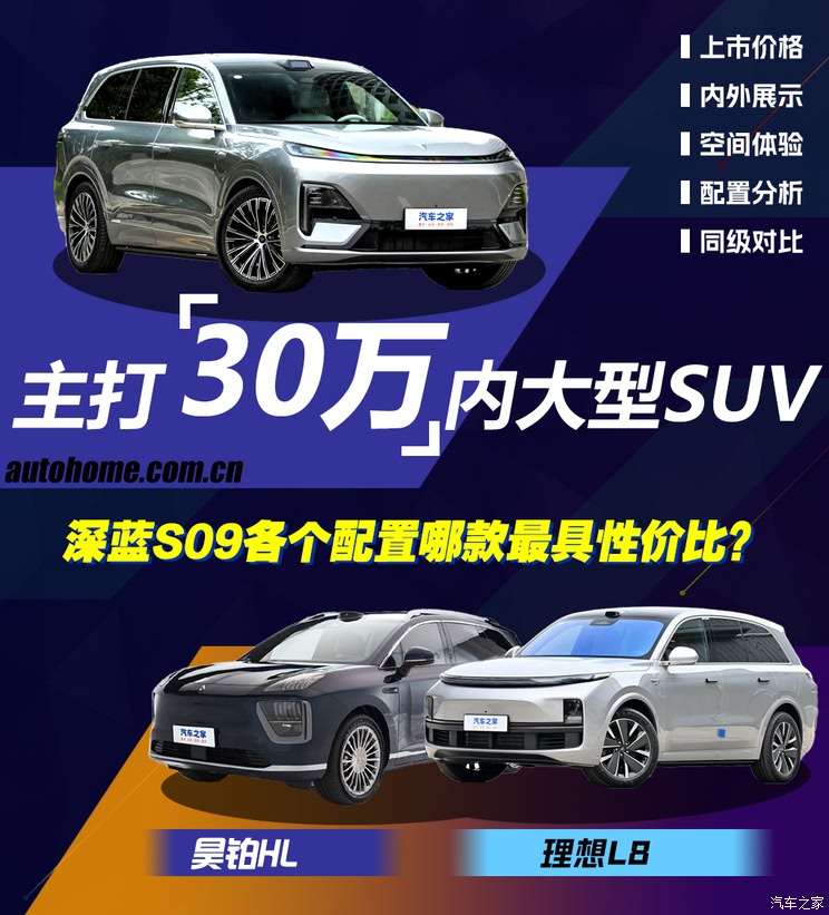 30万内最具性价比的大型SUV？深蓝S09五款配置该如何选